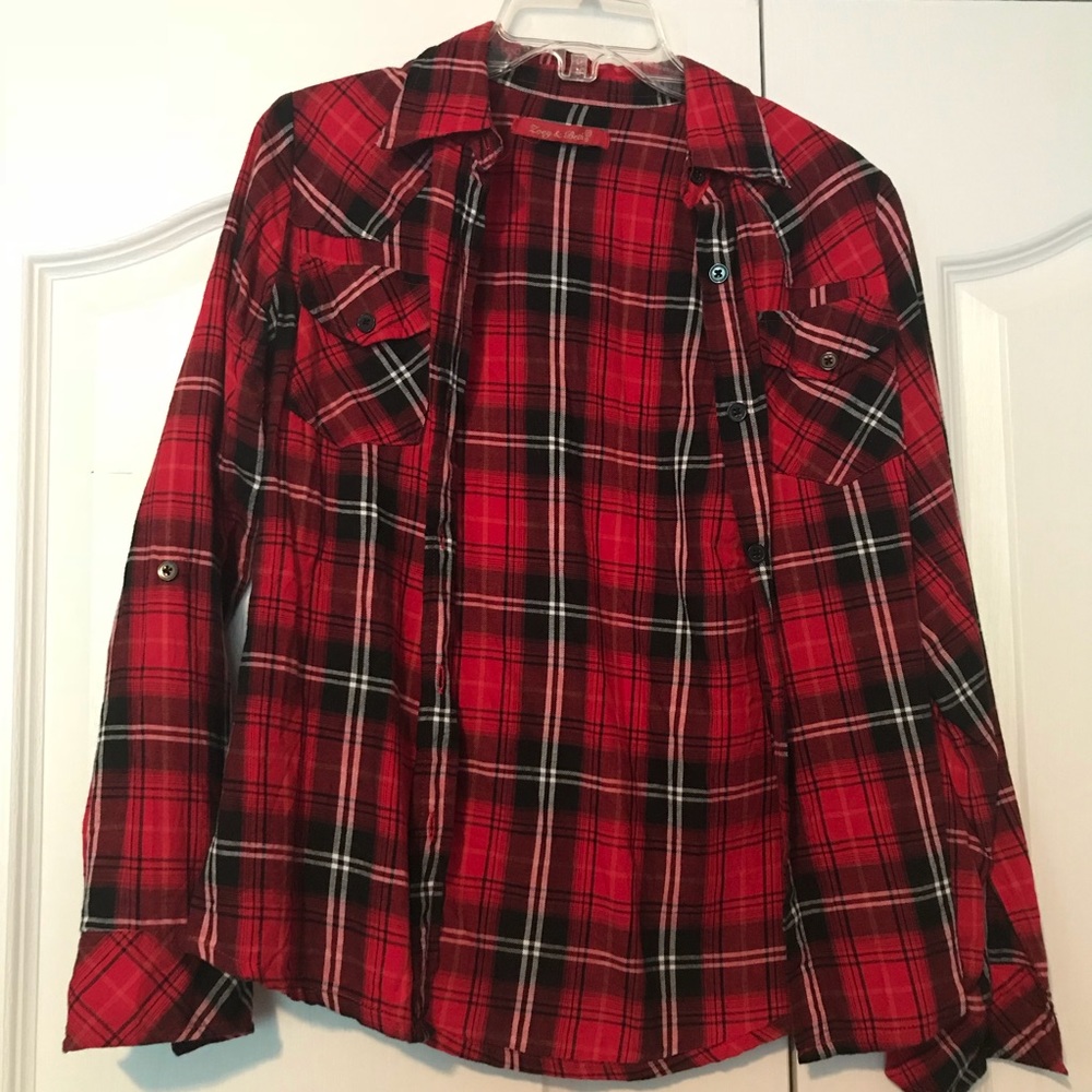 **FINAL SALE** Zoey & Beth Red Plaid Shirt